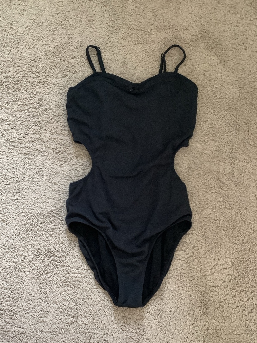 Abercrombie Kids Girls Black Cutout One-Piece Swimsuit